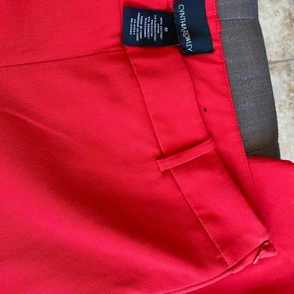 Cynthia Rowley Pia Ankle Pants Red - Picture 3 of 9